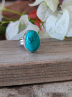 Turquoise Boho  Ring - Turquoise Sterling Silver Ring - Hand Crafted Bohemian Ring-Bohemian Ring - Turquoise - Rings -Gift for - bohemian