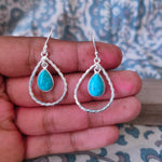 Natural Turquoise Gemstone Earrings, Turquoise Silver earrings , 925 Sterling Silver Earrings, Weddings Special earrings, Earrings For girls