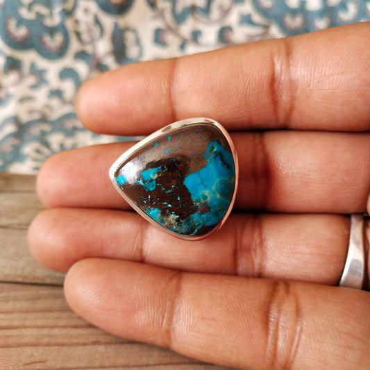 Turquoise  Gemstone Boho  Ring - 925 Sterling Silver Ring - Turquoise Bohemian Ring, silver boho ring Turquoise ring- Rings - Gift for -Ring