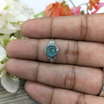 minimalist summer jewelry Aqua Blue Calcy Sterling Silver Ring - Hand Crafted Bohemian Ring-Bohemian Ring - Aqua Blue Calcy Rings -Gift for