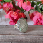 Green Rutile Quartz Sterling Silver Ring , 925 Silver gemstone ring , boho wedding ring , Silver rings , handmade ring , Gift for her