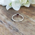 Boho Statement Ring - Garnet Sterling Silver Ring - Hand Crafted Bohemian Ring-Bohemian Ring - Garnet Rings -Gift for