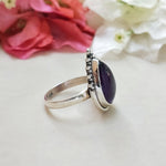 Natural Amethyst Gemstone  Ring - Amethyst Sterling Silver Ring - Hand Crafted Bohemian Ring-Bohemian Ring - Amethyst - free shipping ring