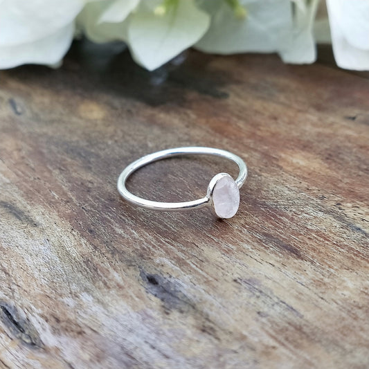 Boho Statement Ring - Rose Quartz Sterling Silver Ring - Hand Crafted Bohemian Ring-Bohemian Ring- Rose Quartz - Rings -Gift for her - Gifts
