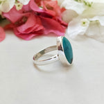 Turquoise Boho Ring - Turquoise Sterling Silver Ring - Hand Crafted Bohemian Ring-Bohemian Ring - Turquoise Gemstone - Rings -Gift for Her-