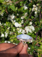 Moonstone Boho Ring - Rainbow Moonstone Sterling Silver Ring- Hand Crafted Bohemian Ring-Bohemian Ring-Marquise stone ring - Rings -Gift for
