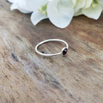 Boho Statement Ring - Garnet Sterling Silver Ring - Hand Crafted Bohemian Ring-Bohemian Ring - Garnet Rings -Gift for