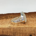 Moonstone Sterling Silver Ring - Hand Crafted Bohemian Ring-Bohemian Ring - Rainbow Moonstone- Boho silver ring , silver  Rings -Gift for