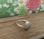Sea Shell sterling silver ring , handmade silver ring, stacking silver ring , charm silver ring , handcrafted boho ring , silver ring ,ring