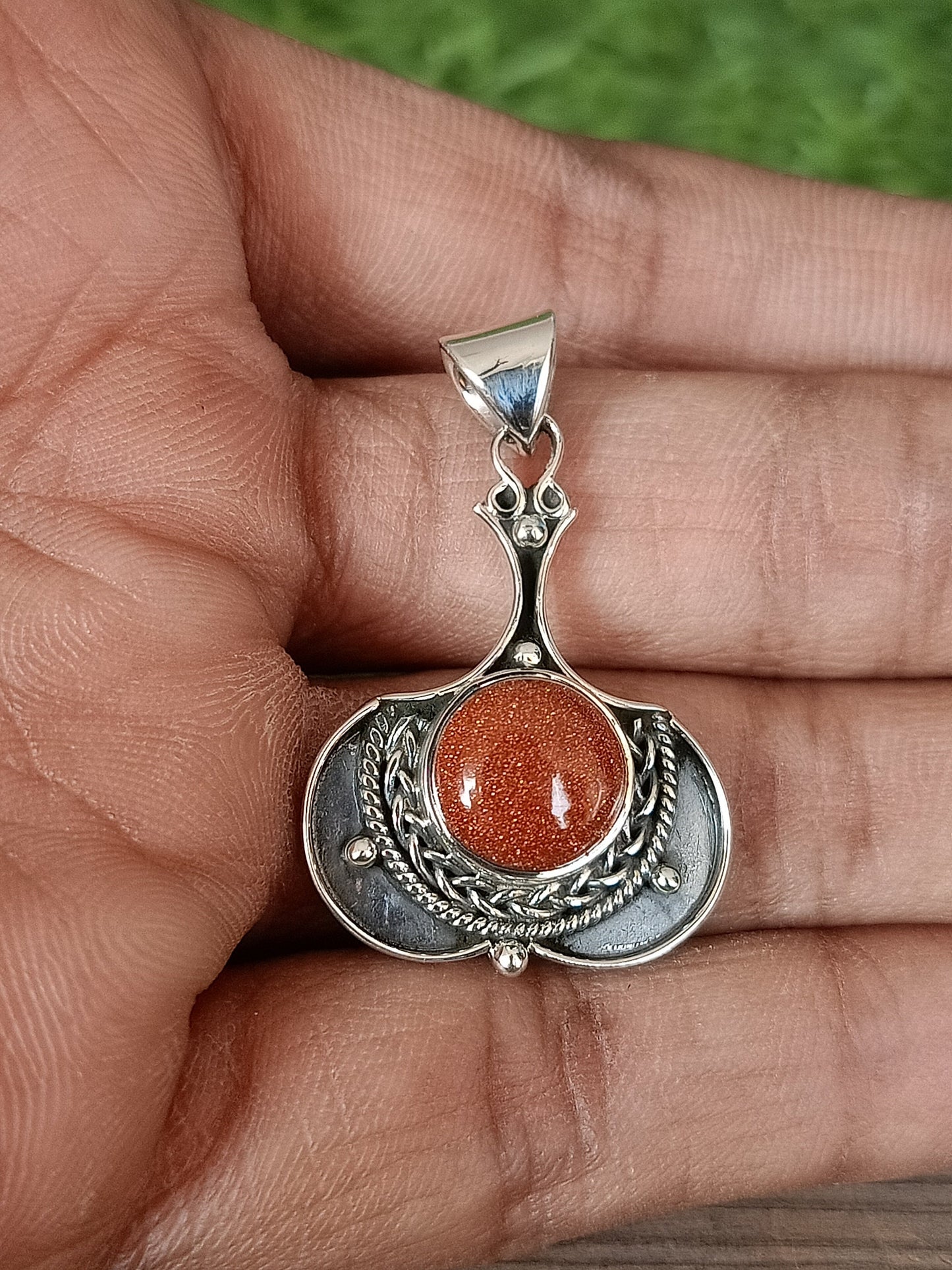 Beautiful Handmade Sunstone Pendant in Solid 925-Sterling Silver | Gorgeous Handmade Sunstone Pendant | Boho Pendant Gift for Her Gifts