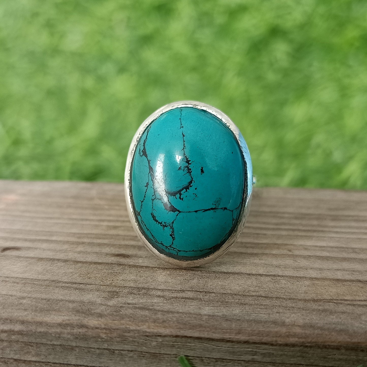 composite Turquoise  Gemstone Boho  Ring - 925 Sterling Silver Ring - Turquoise  Ring - Bohemian Ring - Turquoise ring- Rings - Gift for