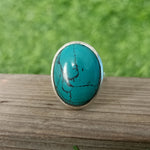 composite Turquoise  Gemstone Boho  Ring - 925 Sterling Silver Ring - Turquoise  Ring - Bohemian Ring - Turquoise ring- Rings - Gift for