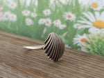 Sea Shell sterling silver ring , handmade silver ring, stacking silver ring , charm silver ring , handcrafted boho ring , silver ring ,ring