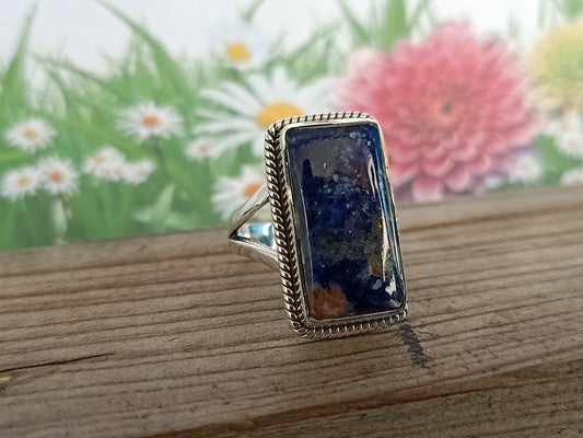 Boho Statement Ring - Sodalite Gemstone Sterling Silver Ring - Hand Crafted Bohemian Ring - Bohemian Ring - Sodalite  Ring  Rings - Gift for