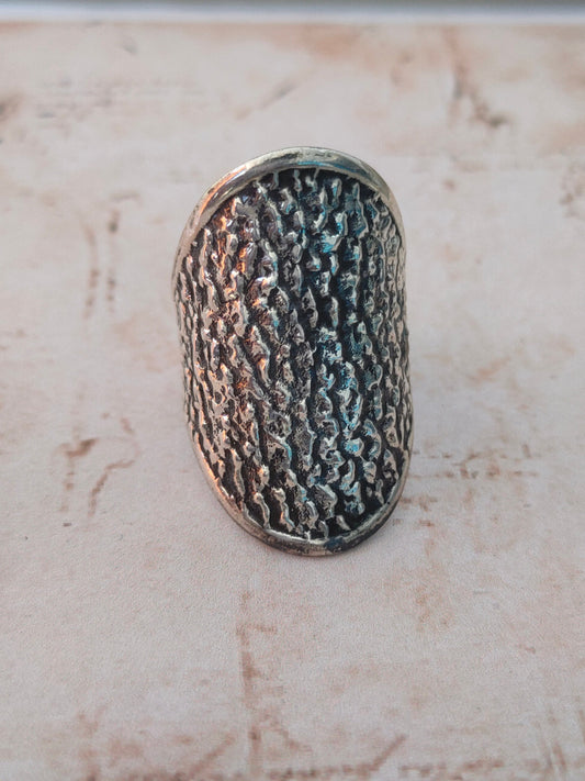 Full Finger sterling silver ring , handmade silver ring, stacking silver ring , Boho Statement Ring, handcrafted boho ring , silver ring