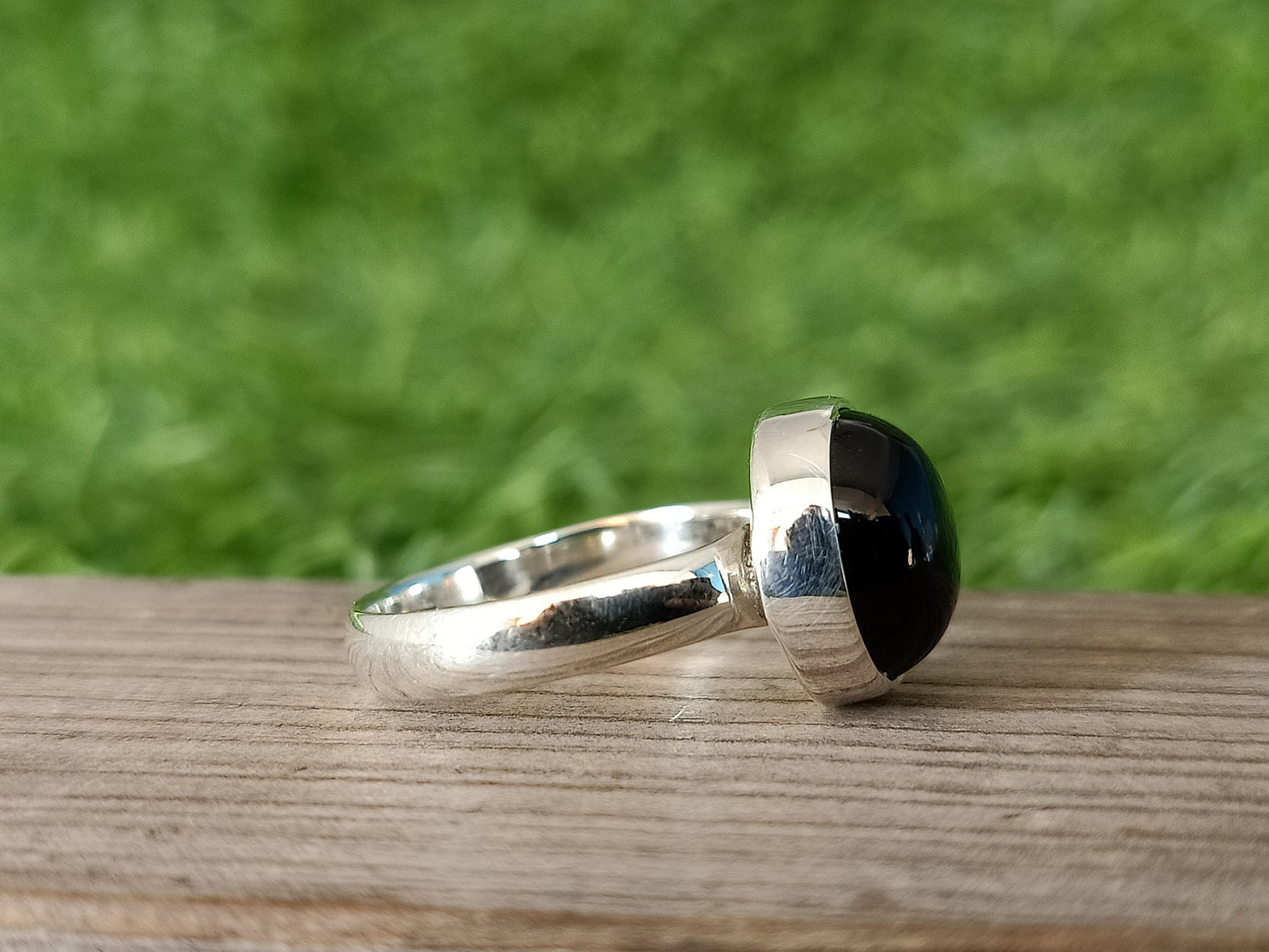 summer gift tag summer gift wedding  Black Onyx Sterling Silver Ring -  - Black Onyx  - Rings -Gift for minimalist personalized gifts