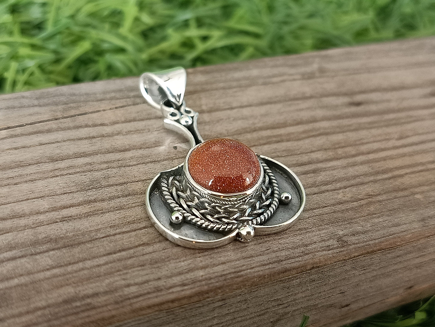 Beautiful Handmade Sunstone Pendant in Solid 925-Sterling Silver | Gorgeous Handmade Sunstone Pendant | Boho Pendant Gift for Her Gifts