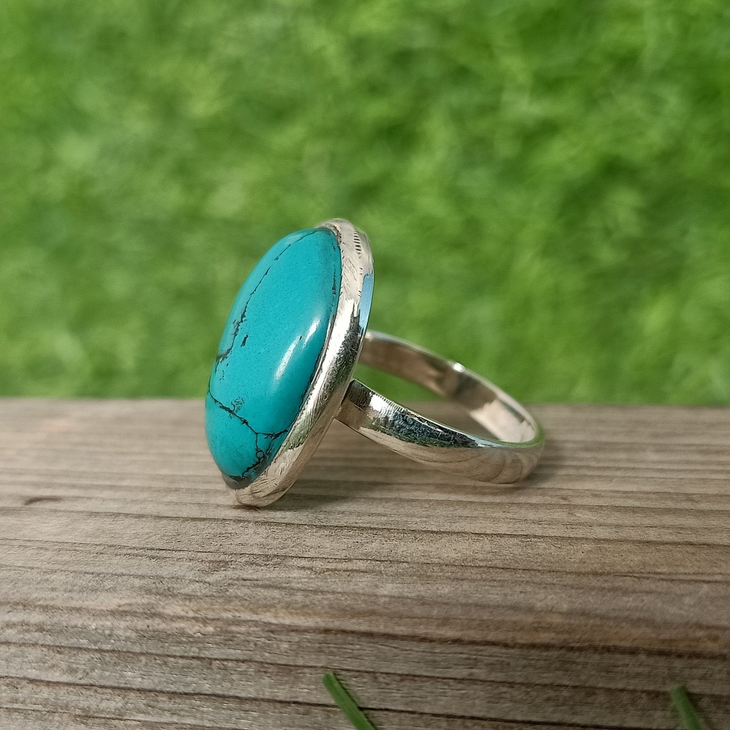 composite Turquoise  Gemstone Boho  Ring - 925 Sterling Silver Ring - Turquoise  Ring - Bohemian Ring - Turquoise ring- Rings - Gift for
