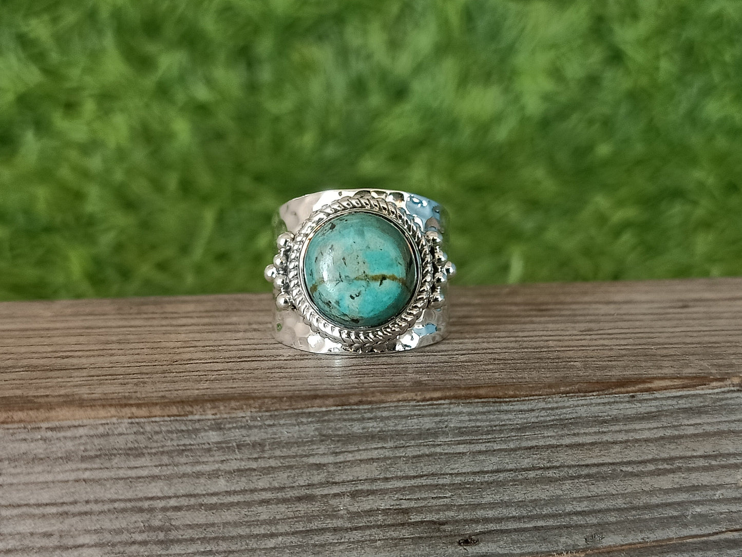 Turquoise Stone  Band Ring , Sterling Silver Band ring , Unique Band Silver ring ,Handmade silver Ring ,Bohemian Band ,band , silver ring