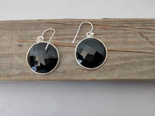 Bohemian Black Onyx Silver Earrings - Sterling silver 925 earrings - Earrings - Handmade Boho Studs - Silver Earrings - Gifts for her