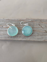 Aqua Calci Sterling Silver Handmade Earring | Aqua Calci Stone long earrings  - Gift for Her - Aqua Calci- Gifts - best gift, christmas gift