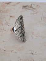 Full Finger sterling silver ring , handmade silver ring, stacking silver ring , Boho Statement Ring, handcrafted boho ring , silver ring