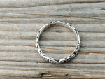 Round Stacking sterling silver Band, handmade silver Band , stacking silver ring ,charm silver ring , handcrafted boho ring- Design Stacking