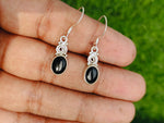 Black Onyx Sterling Silver - Handmade Earring - Black Onyx stone - Daily wearable Earrings -In Oval Shape Boho Earrings Gift for Her Love