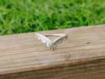 Crown  sterling silver ring , handmade silver ring , stacking silver ring , charm silver ring , handcrafted boho ring , silver ring