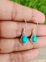 Natural Turquoise Gemstone Earrings, Turquoise Silver earrings , 925 Sterling Silver Earrings, Weddings Special earrings, Earrings For girls