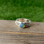 Opal Stone Band, Sterling Silver Band, Unique Band Silver Ring, Handmade Silver Ring, Bohemian Band, bands, band ring Opal band , stacking