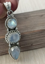 Moonstone Pendant , 925 silver pendant , long pendant , boho pendant , rainbow moonstone pendant , 925 Sterling Silver Pendant , gift item