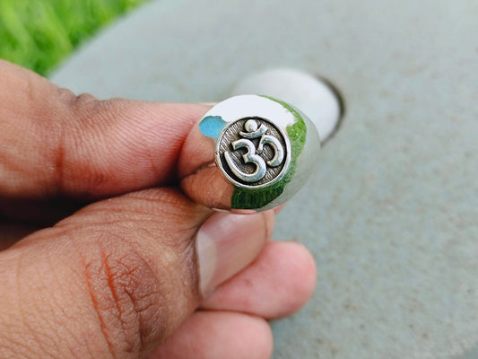 Boho Ring - Plane Silver Ring - Shiva Ring - 925 Silver Ring - Indian God Ring-  Religious Ring, Spiritual Ring -925 Sterling Silver OM Ring