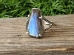 summer gift minimalist coffin tags wedding - Labradorite  - Hand Crafted Coffin Shape Ring -Bohemian Labradorite Ring- Rings -Gift for her