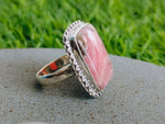 Beautiful Rhodochrosite GemStone Ring - 925 Sterling Silver Ring - Boho Ring - Wedding Rings - Silver Rings- gifts for her -Bohemian Ring