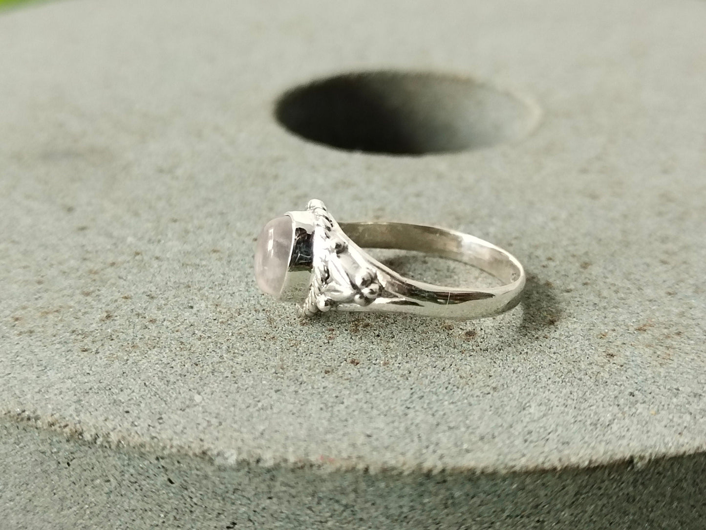 Boho Statement Ring | Rose Quartz Sterling Silver Ring | Hand Crafted Bohemian Ring | Boho Ring | Rose Quartz Ring | Rings for Gift - Rose