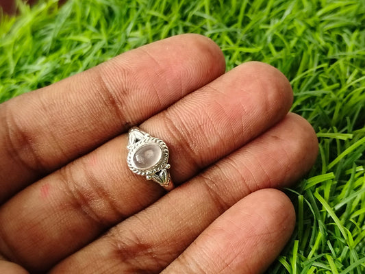 Boho Statement Ring | Rose Quartz Sterling Silver Ring | Hand Crafted Bohemian Ring | Boho Ring | Rose Quartz Ring | Rings for Gift - Rose