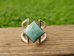 Larimar Natural Gemstone Ring -925 Sterling Silver Ring - Hand Crafted Bohemian Ring- Blue  Larimar  Ring- Rings - Gifts for her -Gifts