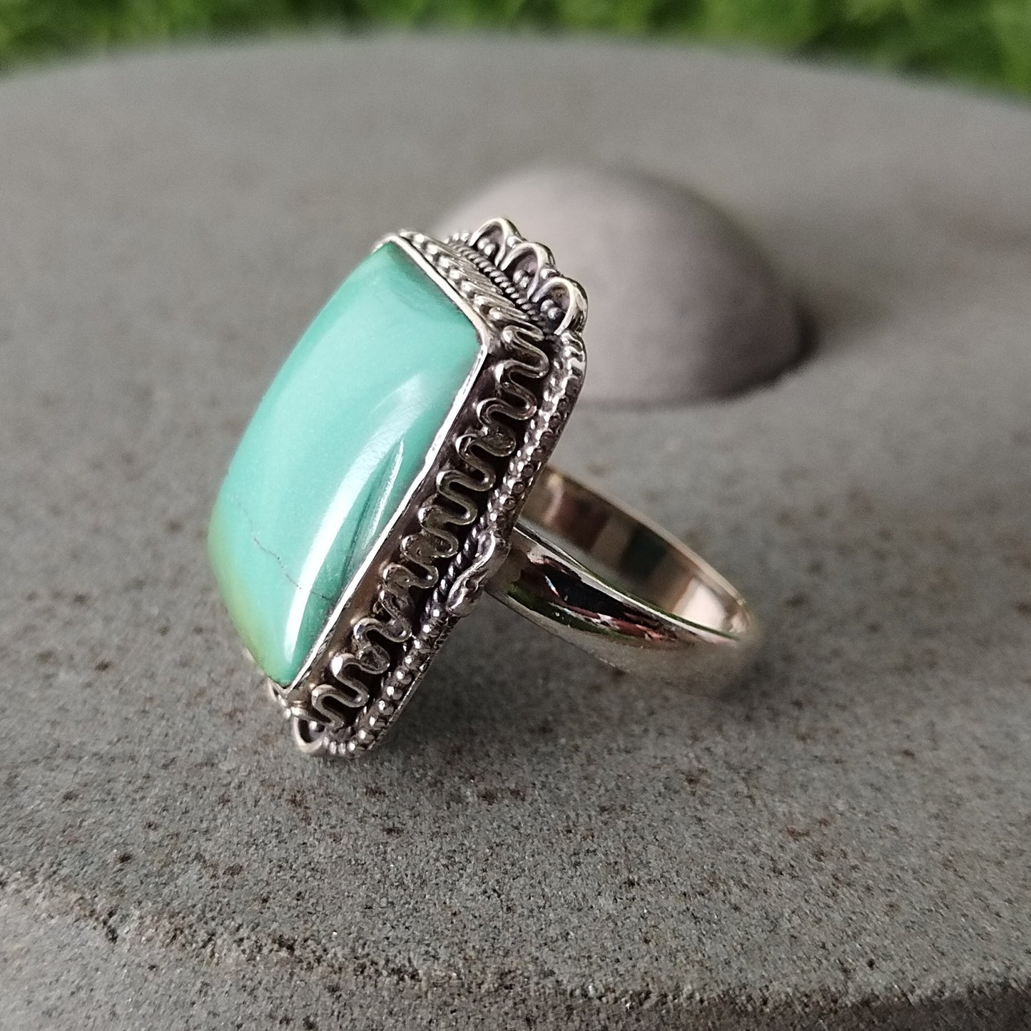 Turquoise ring , handmade silver bohemian ring , boho silver ring , Silver ring , Turquoise ring ,Sterling Silver Ring,Handcrafted Boho Ring