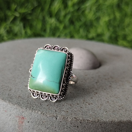 Turquoise ring , handmade silver bohemian ring , boho silver ring , Silver ring , Turquoise ring ,Sterling Silver Ring,Handcrafted Boho Ring