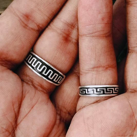 Couple Band Ring - Simple Silver Band Ring - Lovers Ring -Matching Silver Ring -Couples Ring -Valentine Gift -Promise Ring-His and Her Rings