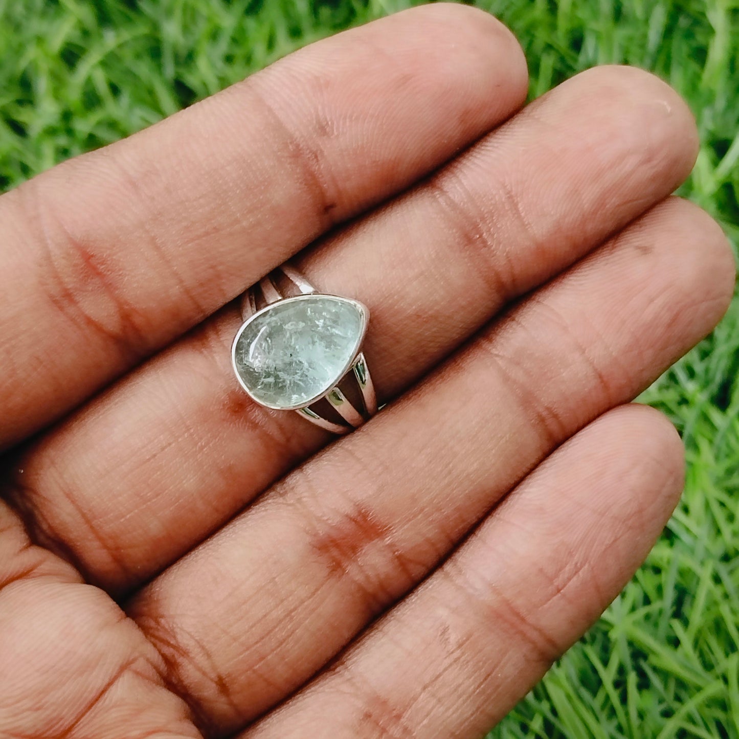 Aquamarine Stone Silver ring , Sterling Silver ring, Unique ring Silver Ring, Handmade Silver Ring, Bohemian ring, Gifts for her , freeship