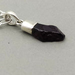 Garnet Pendant in Solid 925-Sterling Silver | Gorgeous Handmade Garnet Pendant | Boho Pendant Gift for Her - Raw gemstone