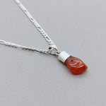 Carnelian Pendant in Solid 925-Sterling Silver | Gorgeous Handmade Orange Carnelian Pendant | Boho Pendant Gift for Her - Raw gemstone