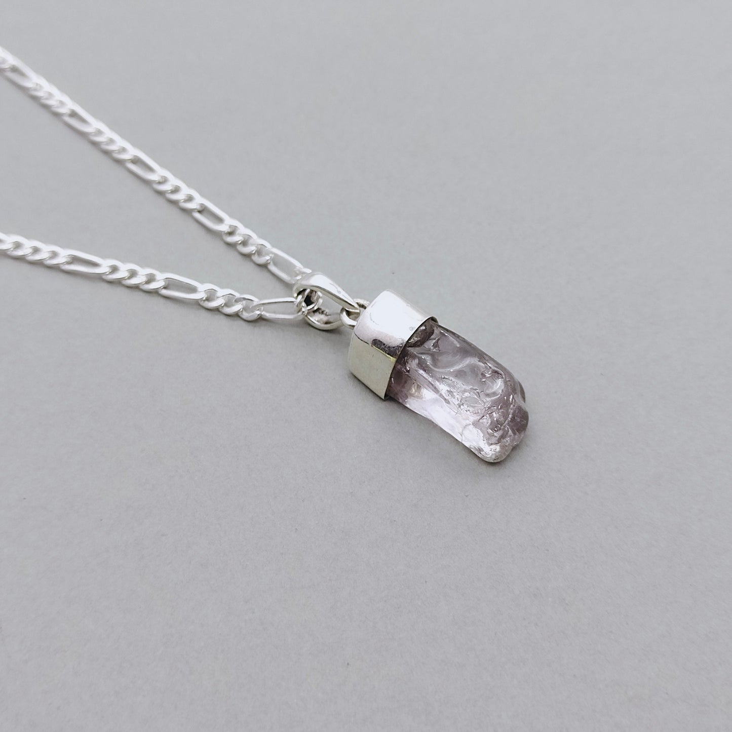 Clear Quartz Pendant in Solid 925-Sterling Silver | Beautiful Handmade  Clear Quartz Pendant | Boho Pendant | Gift for Her