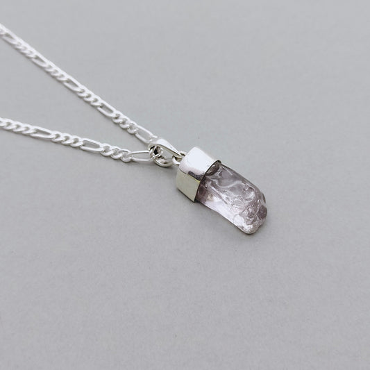 Clear Quartz Pendant in Solid 925-Sterling Silver | Beautiful Handmade  Clear Quartz Pendant | Boho Pendant | Gift for Her