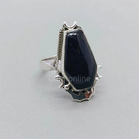 Boho  Ring - Rainbow Moonstone Sterling Silver Ring - Hand Crafted Bohemian Ring-Bohemian Ring - Rainbow Moonstone  - Rings -Gift for her