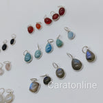 A lot of any random 5 piece pendants , select any gemstone , larimar pendant , moonstone pendant , pendants , necklaces , natural gemstones