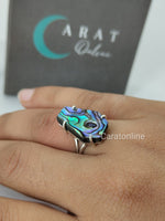 Abalone Shell Boho ring -Coffin shape ring - Sterling Silver Ring -Handmade jewelry -graduation gifts - Bohemian ring - minimalist