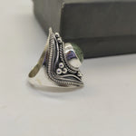 Prehnite Natural Gemstone Ring -925 Sterling Silver Ring - Hand Crafted Bohemian Ring- Prehnite Ring- Rings - Gifts for her -statement ring